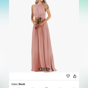 Women’s blush bridesmaids, special occasion, prom dress